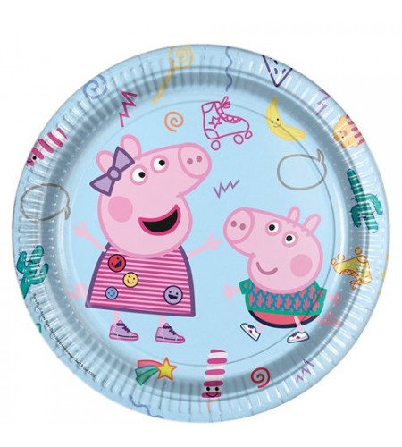 PRATOS AZUIS PEPPA PIG